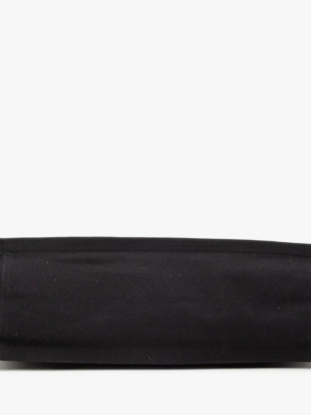 Saint Laurent Black Rive Gauche Canvas Tote with White Logo